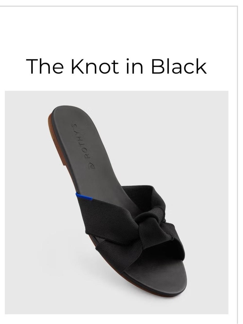 Like New Rothy's The Knot Sandal - Black 8.5